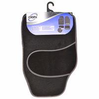 Jeu de 4 tapis en moquette + talonnette moquette