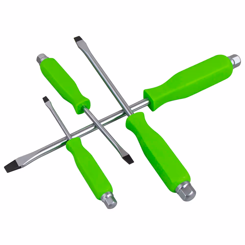 Jeu de 4 tournevis à frapper plats