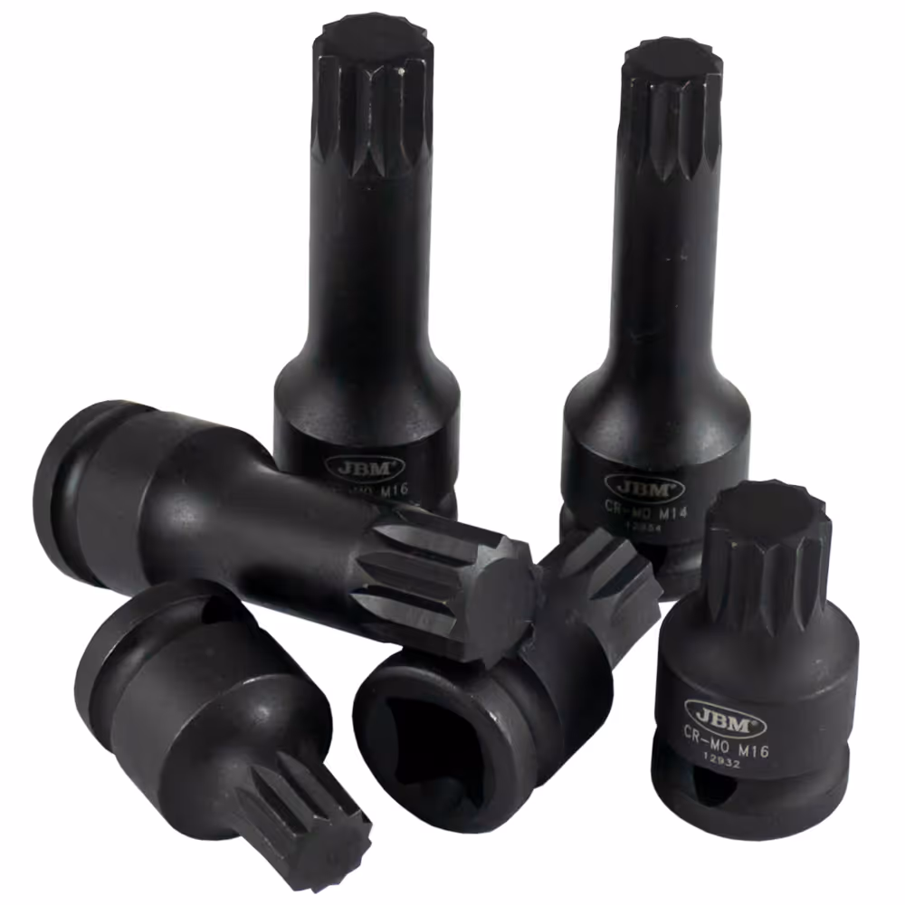 Jeu de 6 douilles xzn de 1/2" à choc