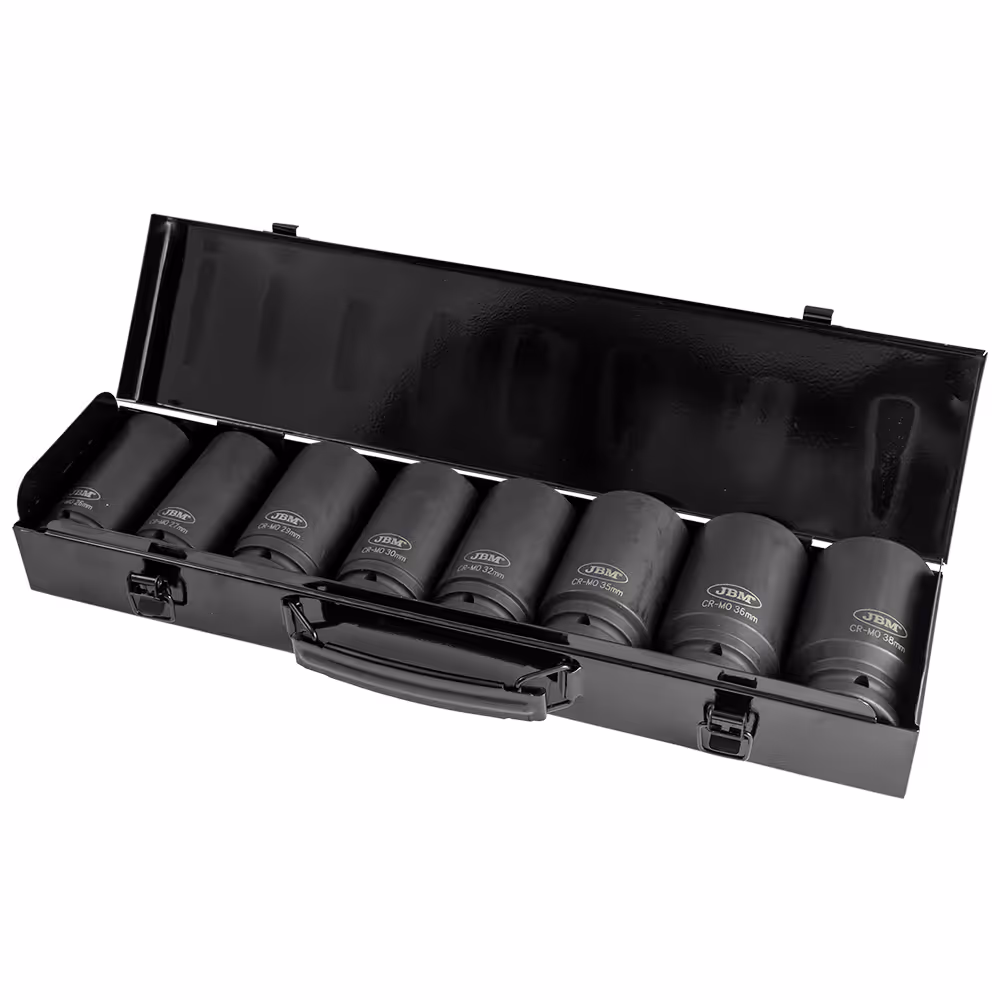 Jeu de 8 douilles à choc 6 pans 3/4"