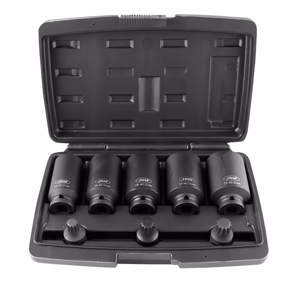 Jeu de 8 douilles et pointes xzn de 1/2" à choc