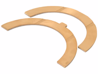 Jeu de cales latérales standard (x2) - adaptable sur tracteurs Valtra-Valmet - ref 836112632