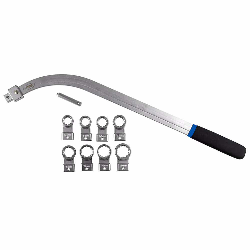 Jeu de clés courbées pour extraction de courroies tête interchangeable