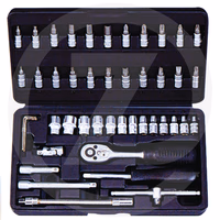Jeu de douilles 1/4'' + accessoires 46 pcs