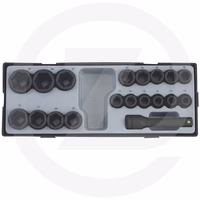 Jeu de douilles a chocs 1/2'' 10-32 mm (19 pcs)