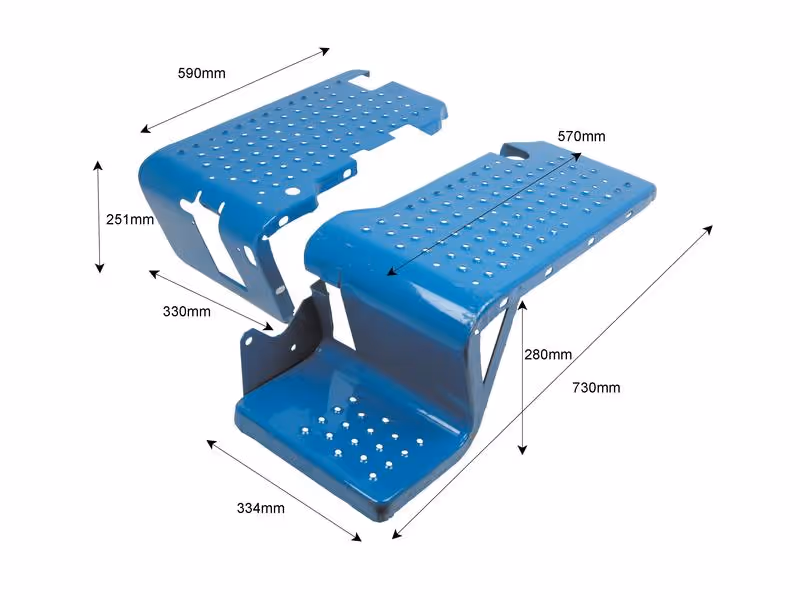 Jeu de marches pieds - Gauche/Droit - adaptable sur tracteurs Ford - ref 83907222