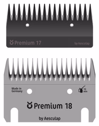 Jeu de peignes Kerbl Premium bovins, 17/18 dents