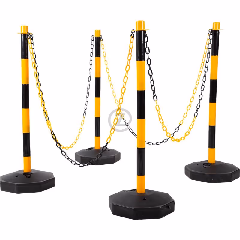 Jeu de poteaux avec chaîne, 13 pièces