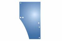 Vitre de porte John Deere 6000 10 20 30 Droite L77648 Adaptable