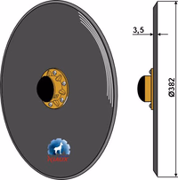John Deere | Disque de semoir Ø382x3,5 - compl.