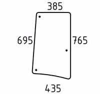 Vitre latérale John Deere droite L213353 Origine
