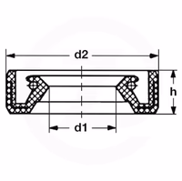 Joint à lèvre 15x25x6mm