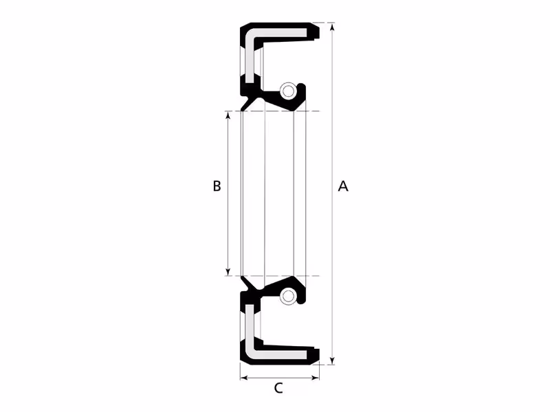 Joint boîte de transmission, 38 x 62 x 9mm - adaptable sur tracteurs John-Deere - ref CH18637