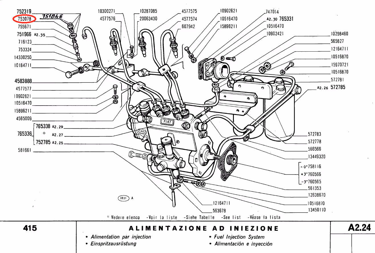 Joint cuivre 18.7x22x0.5 - 753078 Fiat