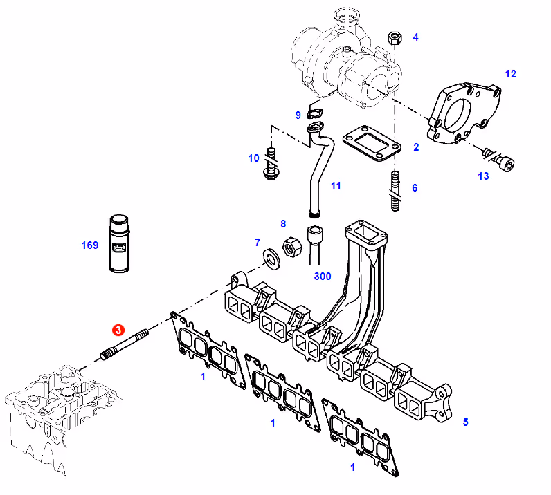 Joint de collecteur d'échappement F339202100050 | Fendt