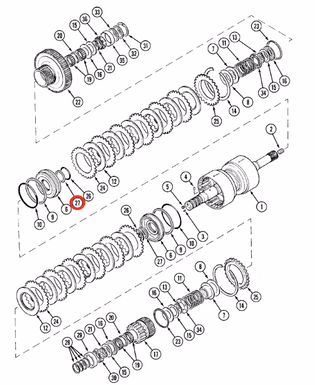 Joint de piston d'inverseur Case IH Ø47.85x53.30x3mm A159297 adaptable