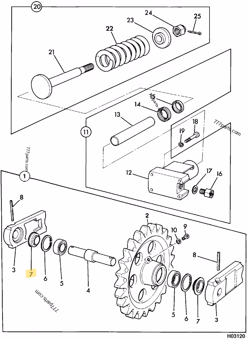 JOINT ETANCHEITE ROUE FOLLE JCB REF 813/00385