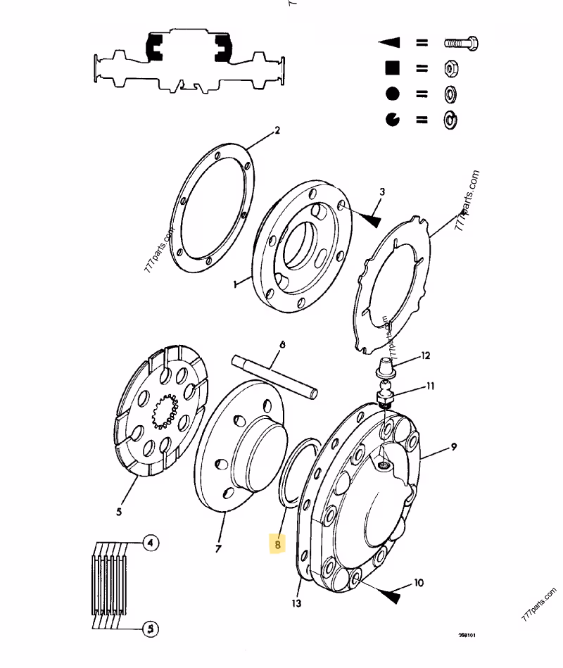 JOINT PISTON DE FREIN JCB REF 813/00184