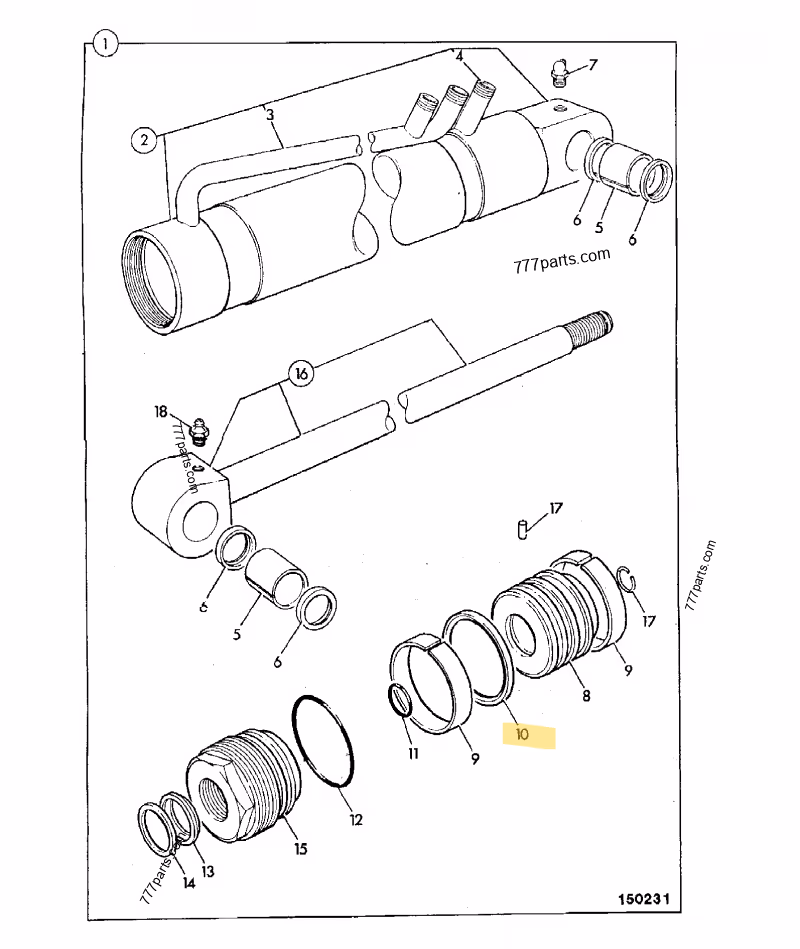 JOINT PISTON JCB REF 2411/1129