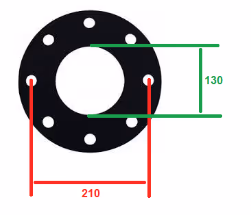 Joint pour bride ronde Irrigation DN125 8 trous