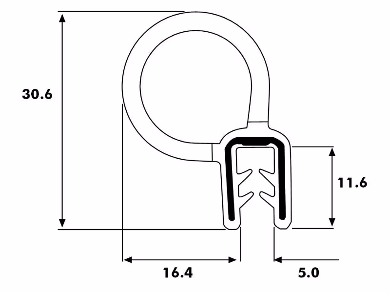 Joint profil encadrement de porte (1 metre lengths)