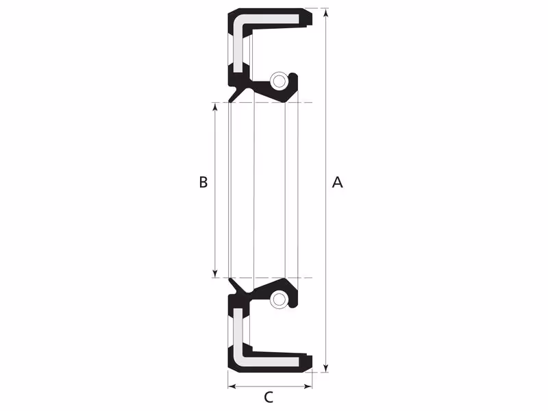 Joint spi, Double lèvre 70 x 90 x 10mm (côtes métriques) - adaptable sur tracteurs Universal - ref 02332290