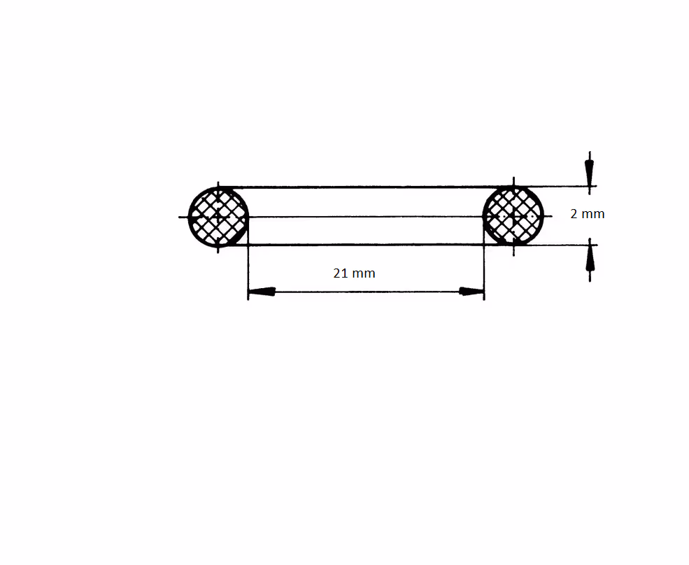 Joint torique 21 X 2 mm pack de 10 adaptable