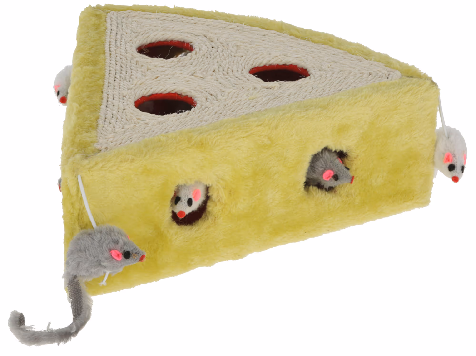 Jouet sisal Cheesy jaune, 28X28X10cm