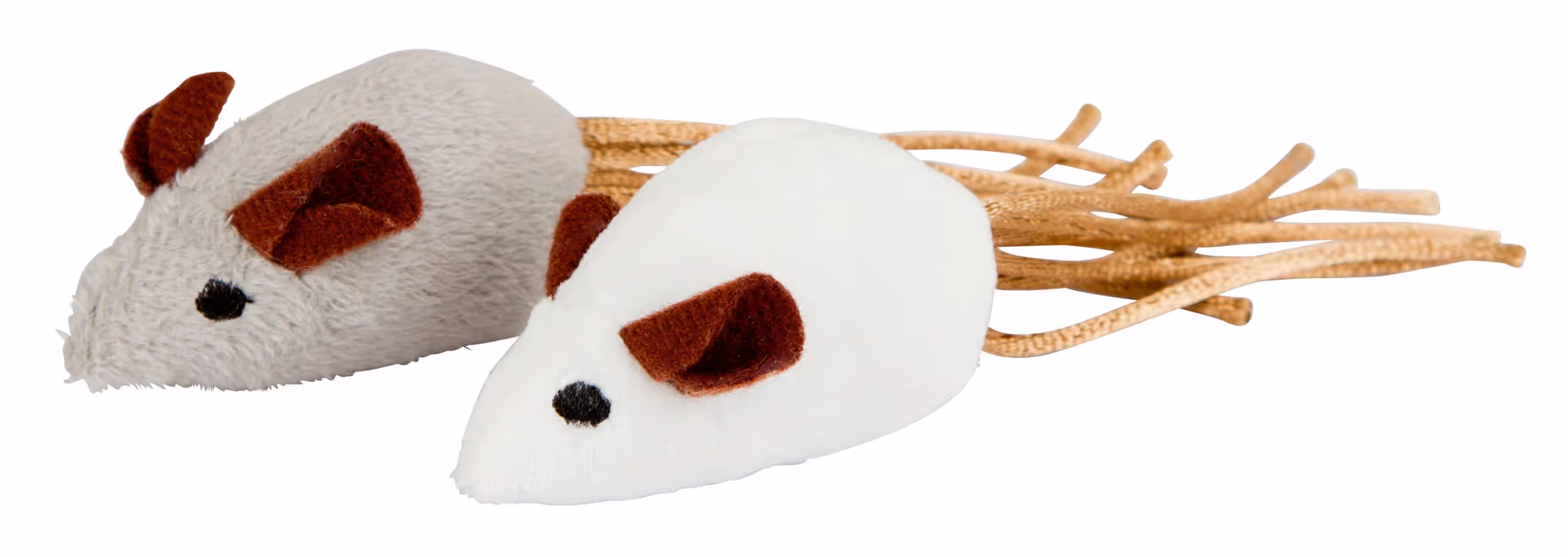 Jouet souris blanc/gris 7 x 4 cm 