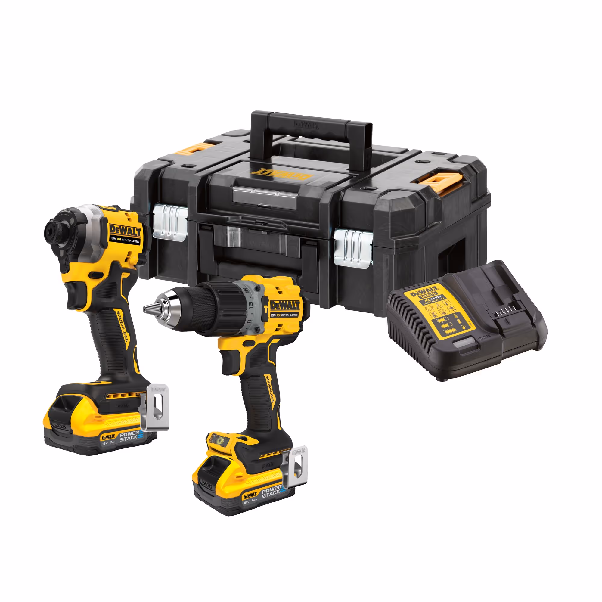 Kit 2 outils XR 18V 5Ah Li-Ion Brushless POWERSTACK