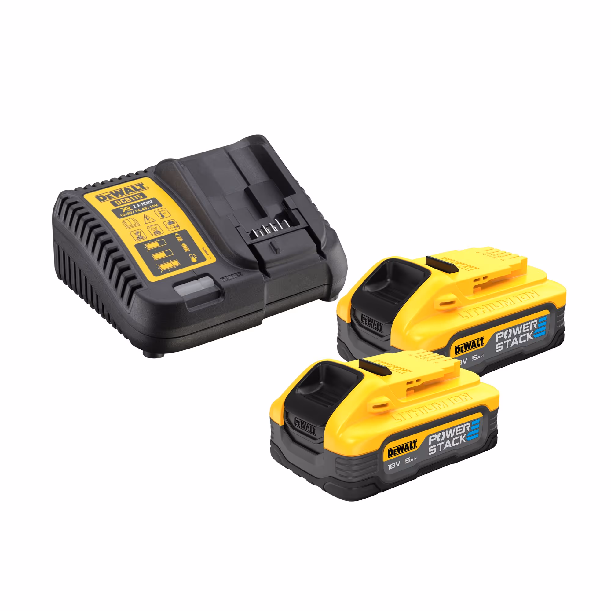 Kit 2 outils XR 18V 5Ah Li-Ion Brushless POWERSTACK