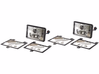 Kit 2 phares avants à LED (Europe), Interférence: Classe 3, Gauche/Droit (conduite à droite), 1320 Lumens, 10-30V - adaptable sur tracteurs Renault, Valtra-Valmet, Massey Ferguson