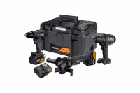 Kit 3 outils Dewalt McLaren meuleuse 125 mm, Boulonneuse à choc 1396 Nm, Perceuse visseuse à percussion avec 2 batterie 5Ah, chargeur et coffret T-Stack