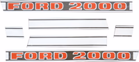 Kit autocollants latéraux Ford 2000 Ford New Holland 81822597 adaptable