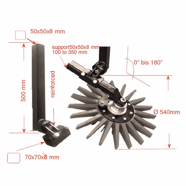 Kit bineur viti 540mm jaune medium