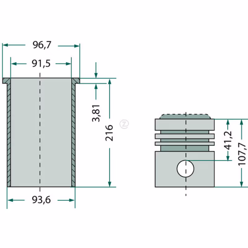 Kit chemise piston