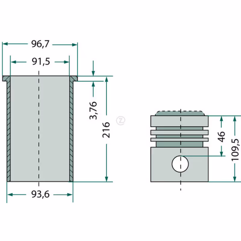 Kit chemise piston