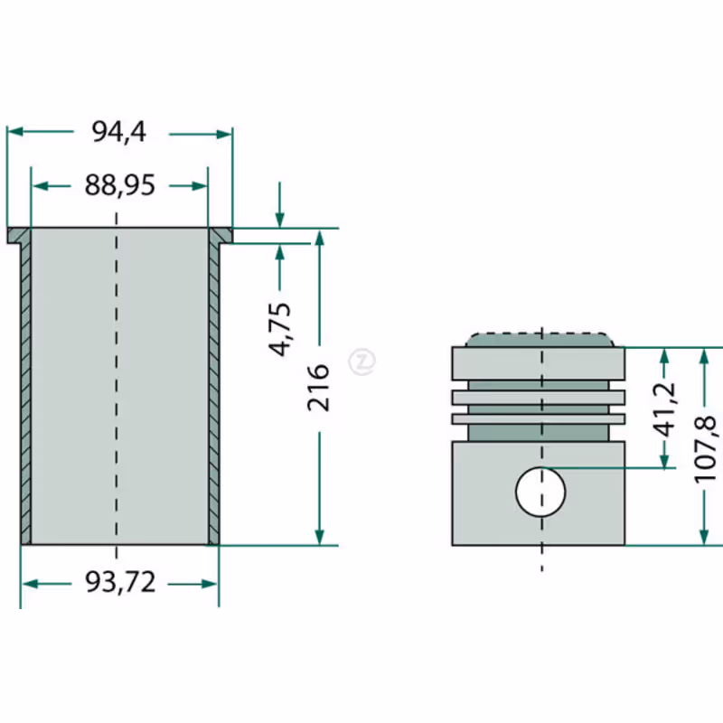 Kit chemise piston