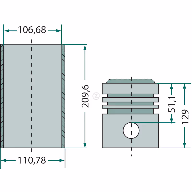 Kit chemise piston
