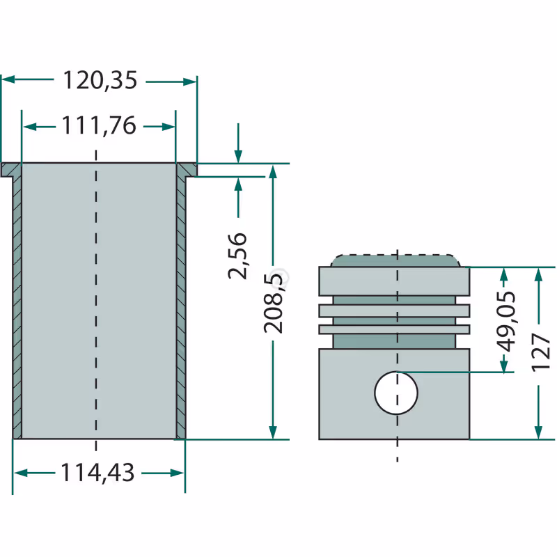 Kit chemise piston