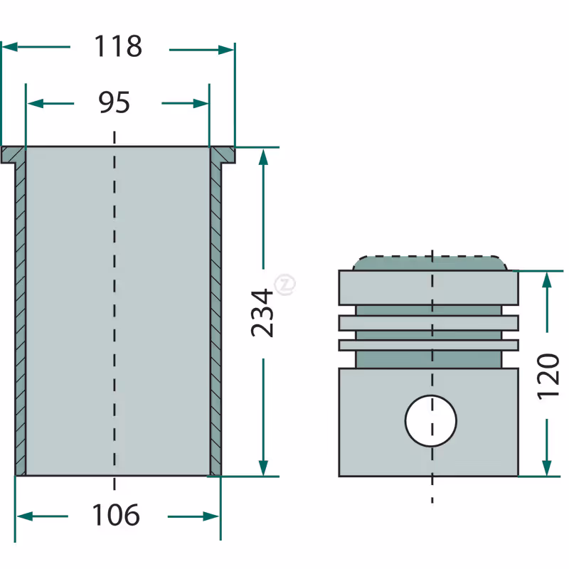 Kit chemise piston