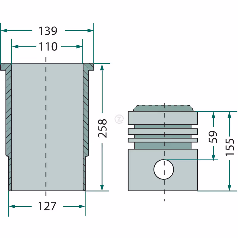 Kit chemise piston