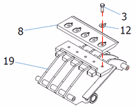 Kit couteau + boulonnerie Rabaud 71823B