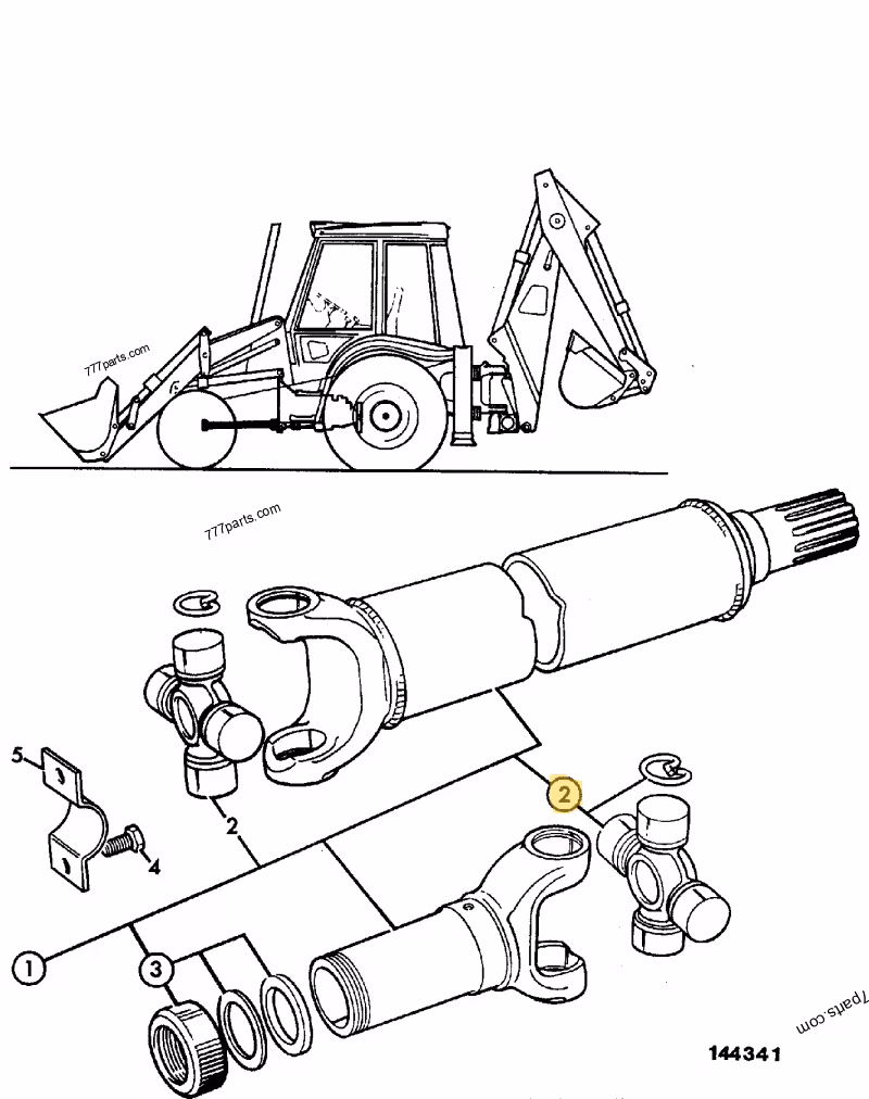 KIT CROISILLON 106x34.9mm JCB REF 914/56401 (équivalent à 914/54101)