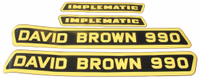 Kit d'autocollants David Brown 990 (Jaune) | David Brown