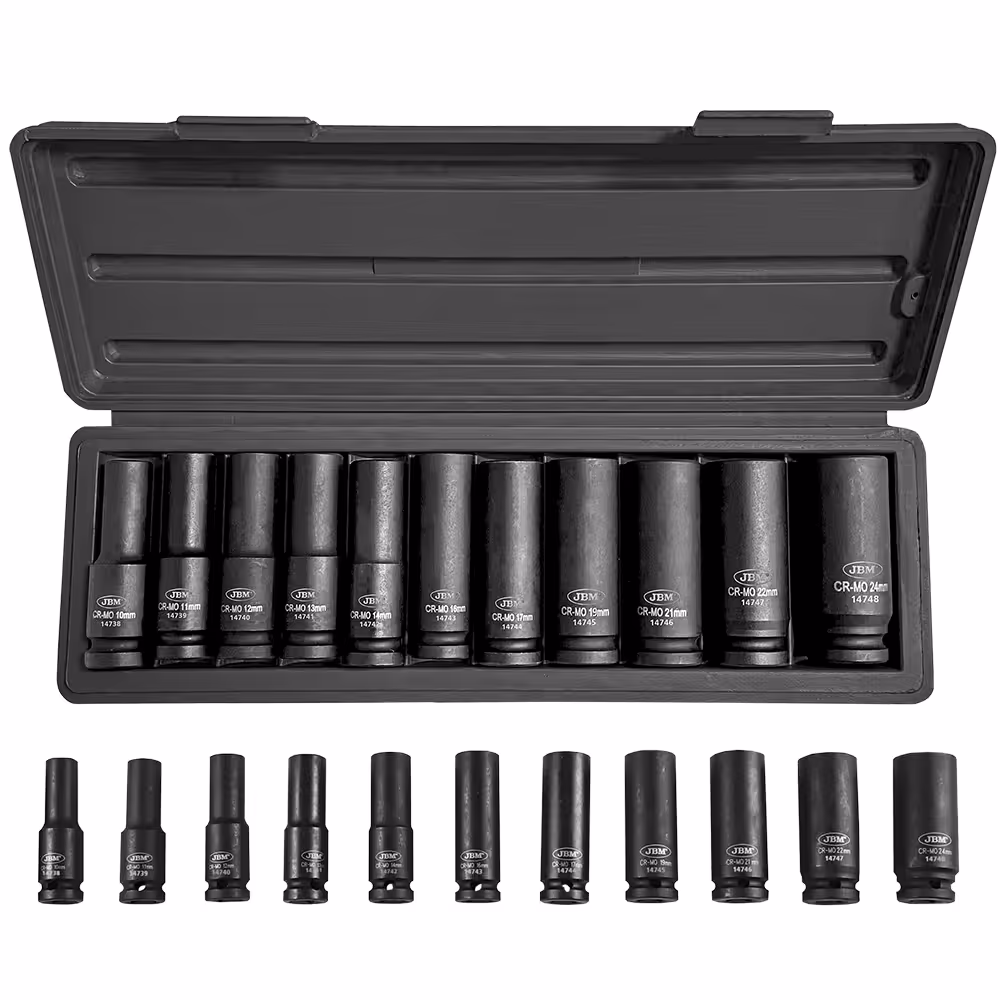 Kit de 11 hautes têtes à percussion à 12 pans 1/2"