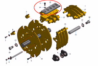 Kit de 2 couteaux avec boulonnerie Rabaud 71822B