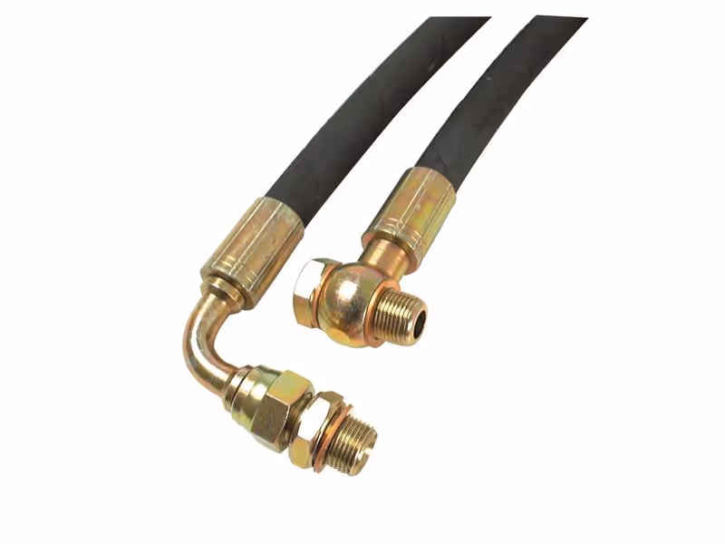 Kit de 2 flexibles pour barre de pousée hydraulique 3/8 BSP - 800mm