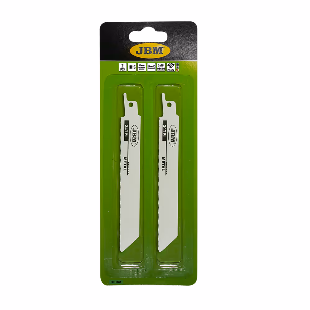 Kit de 2 lames 24tpi 150 mm pour scie sabre à métal. pour réf. 60019