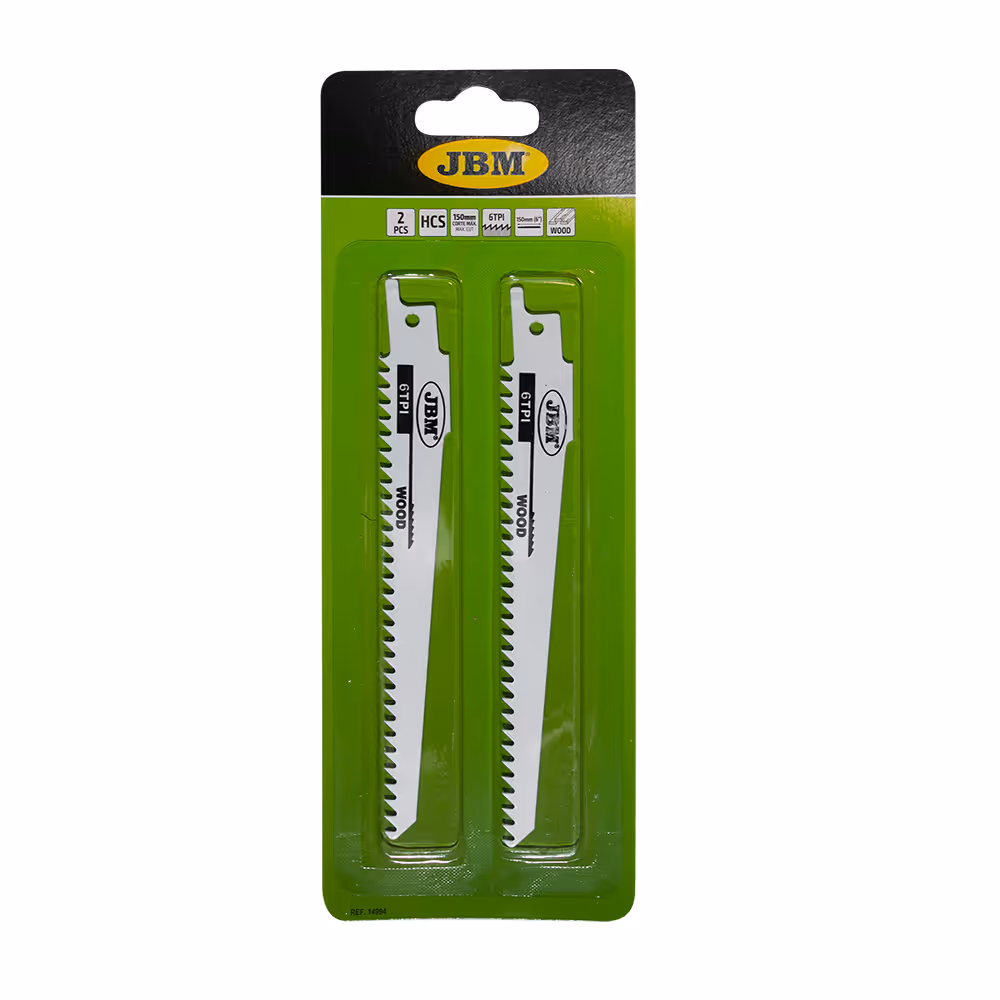 Kit de 2 lames 6tpi 150 mm pour scie sabre à bois. pour réf. 60019